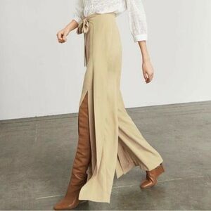 NWT BCBGMaxAzria Tan Jacklin Tie-Front Pants